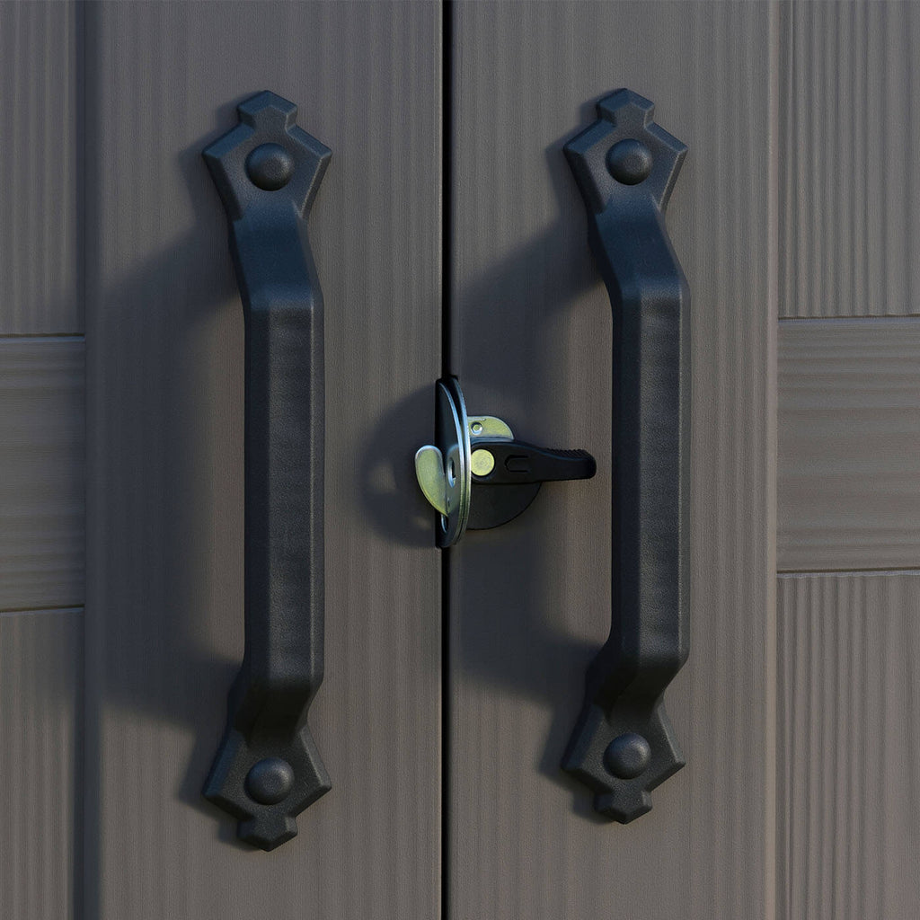 Keter Factor Outdoor Apex Garden Storage Shed 8 x 11 feet - Beige