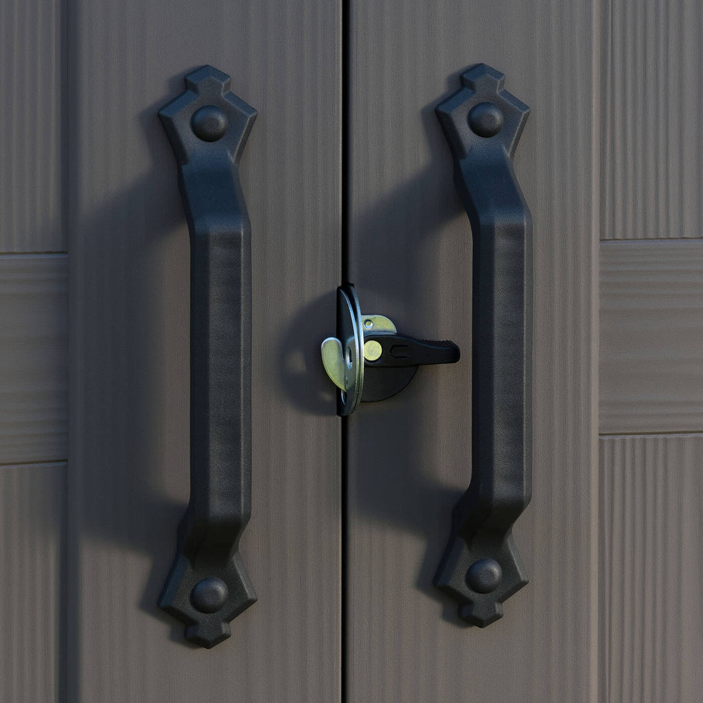 Keter Factor Outdoor Apex Garden Storage Shed 8 x 8 feet - Beige