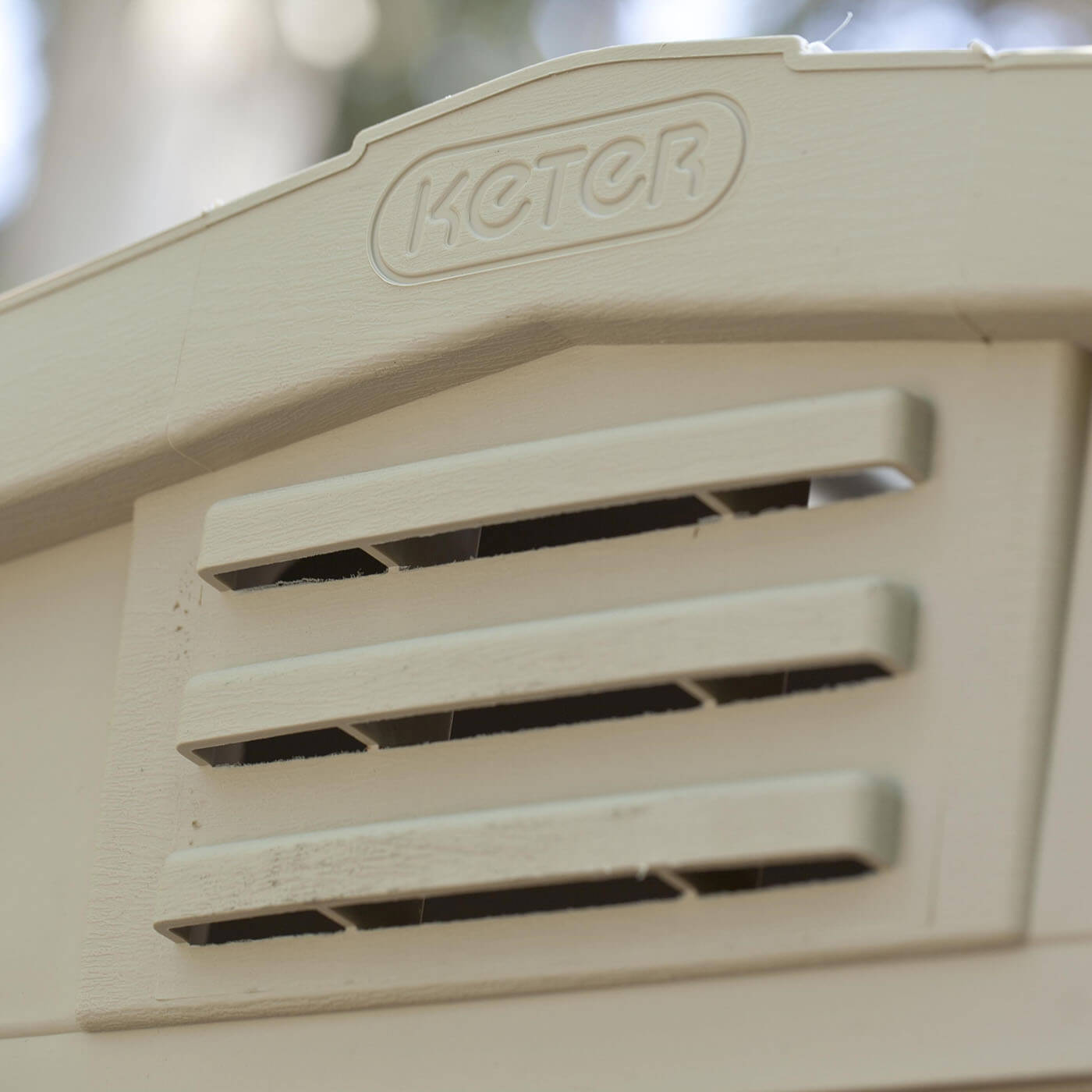 Keter Factor Outdoor Apex Garden Storage Shed, 6 x 6 feet - Beige