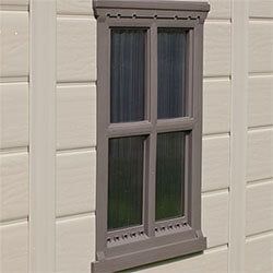 Keter Factor Outdoor Apex Garden Storage Shed, 6 x 6 feet - Beige