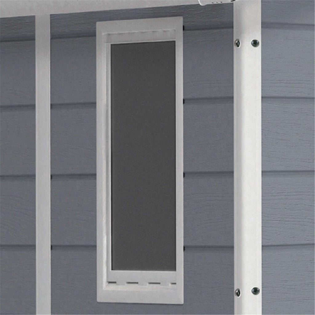 Keter Manor Outdoor Apex Garden Storage Shed, 6 x 5 feet - Grey