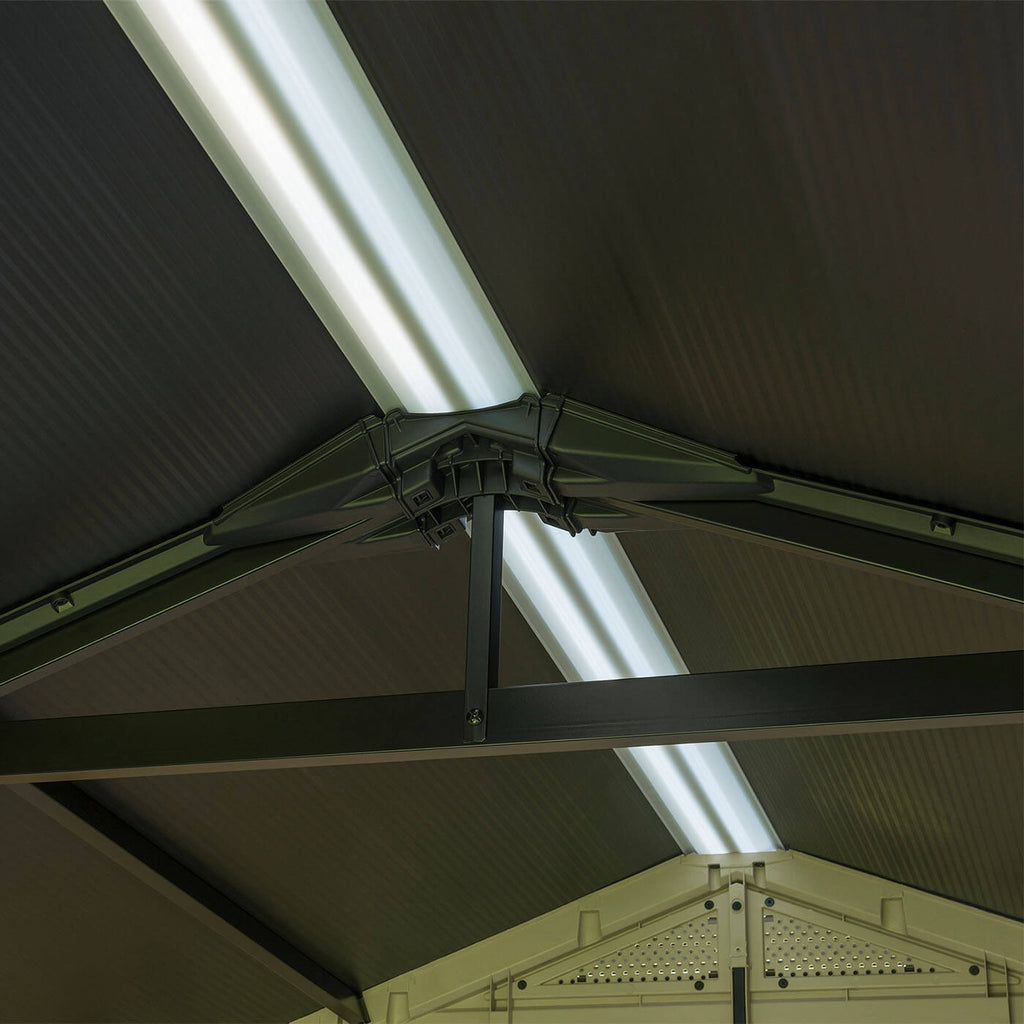 Keter Factor Outdoor Apex Garden Storage Shed 8 x 11 feet - Beige