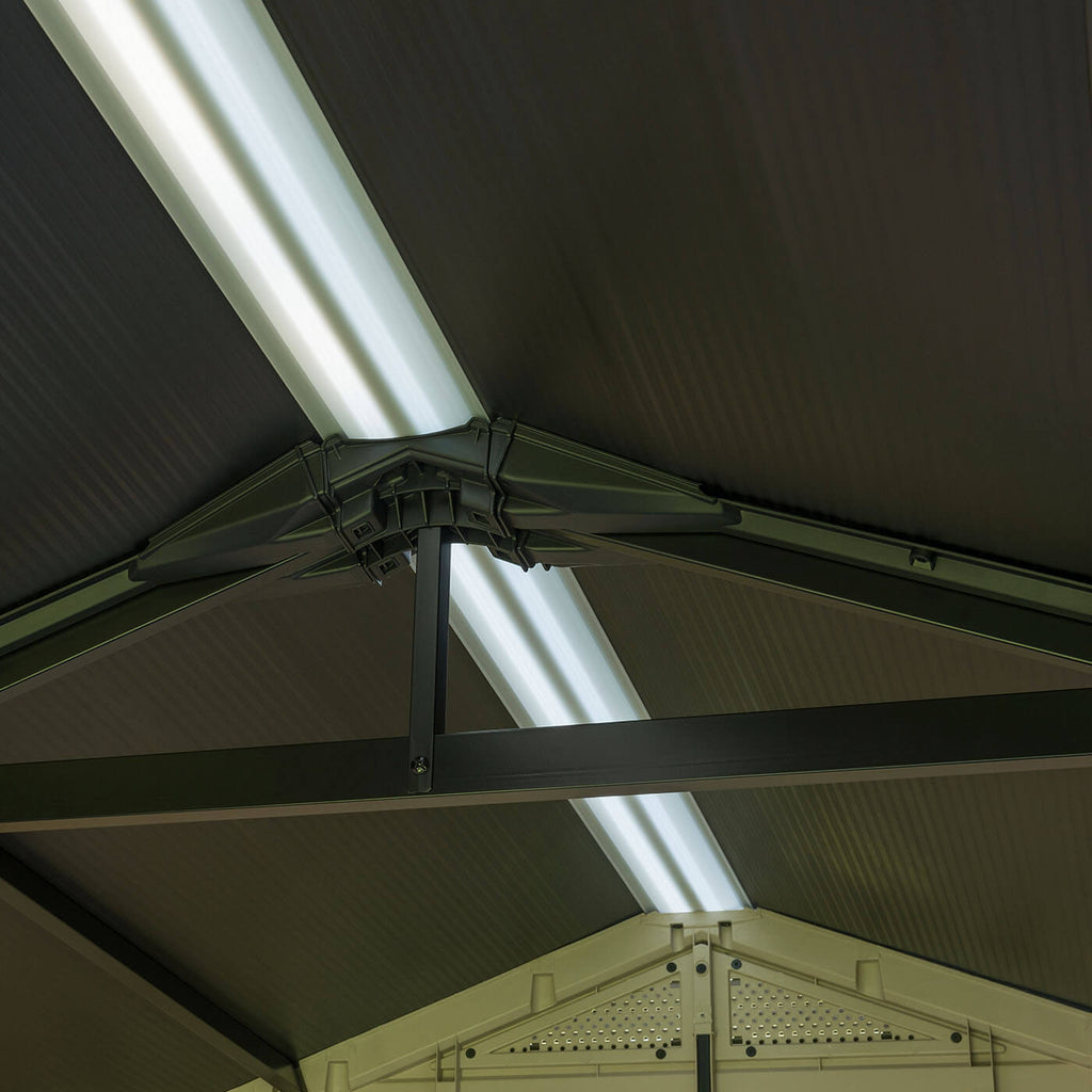 Keter Factor Outdoor Apex Garden Storage Shed 8 x 8 feet - Beige