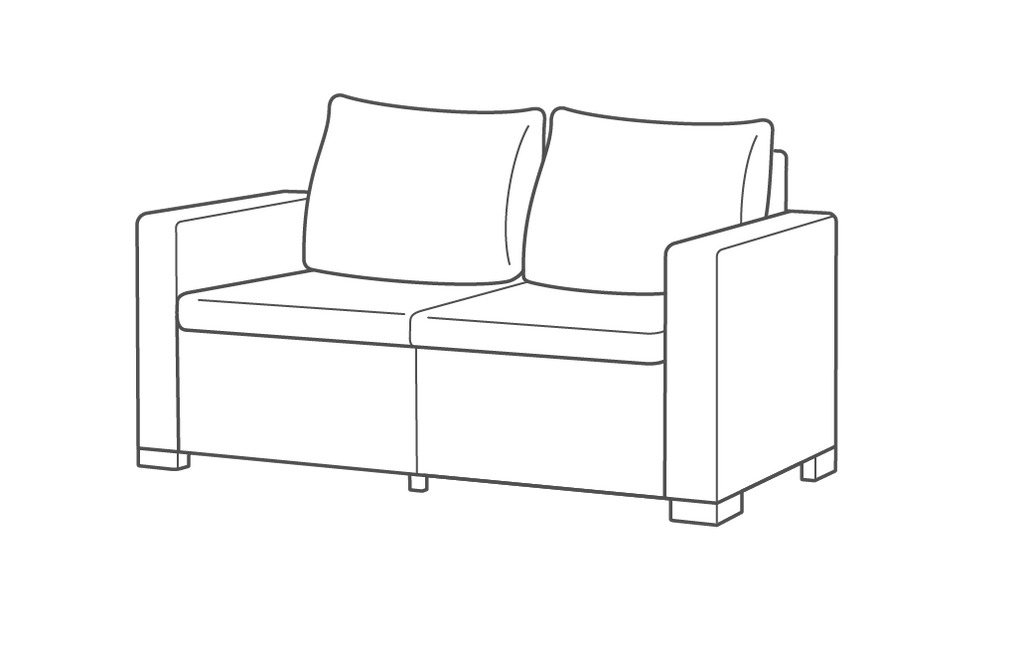 California 5 seater Lounge Set - Grey