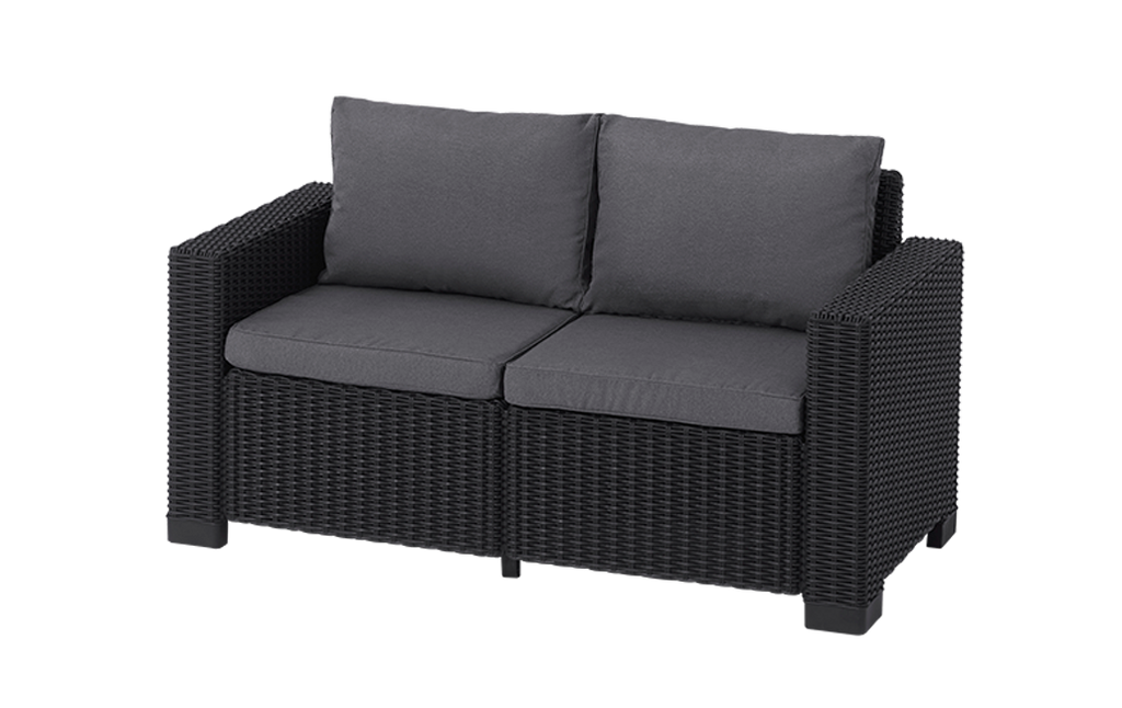 California 4 Seater Double Lounge Set - Grey