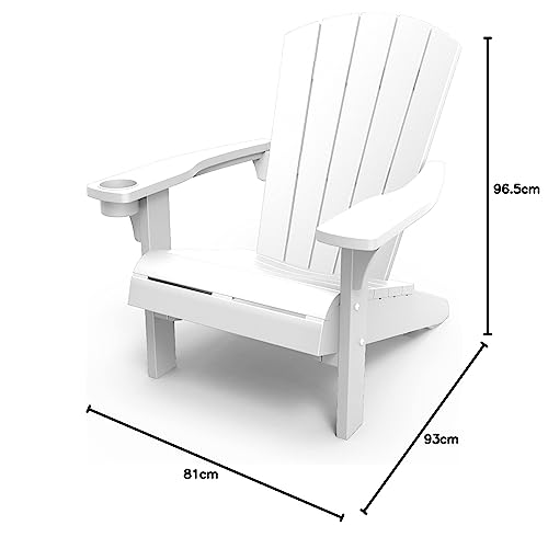 Keter Alpine Adirondack Garden Chair - White