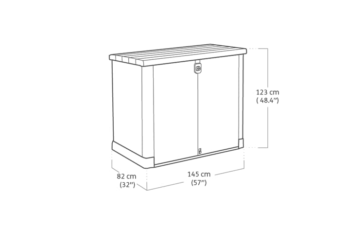Keter Store It Out Pro Outdoor Garden Furniture Storage Shed Grey| Fade Free | All Weather Resistant | Safe and Secure | Zero Maintenance | 5 year Warranty