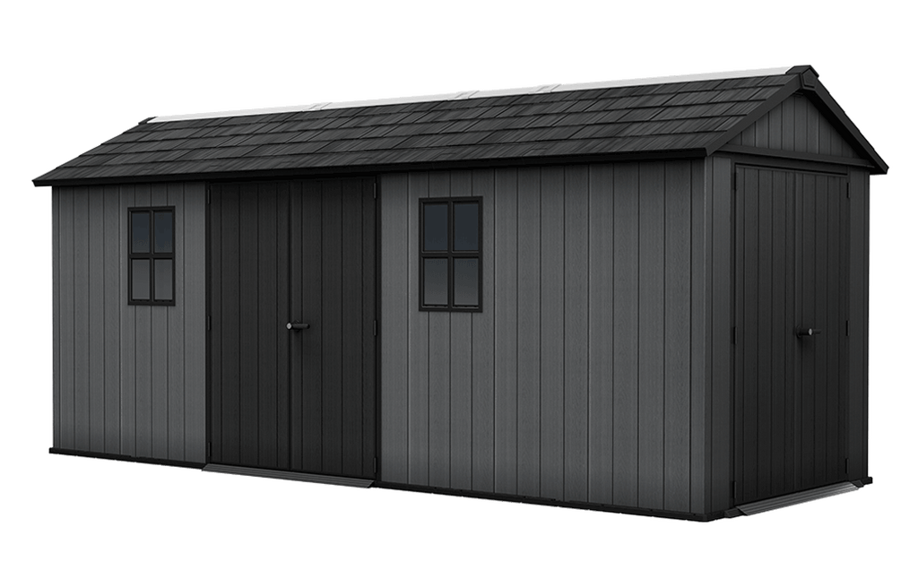 Newton Plus Dual Entry Shed 17x7.5ft - Grey