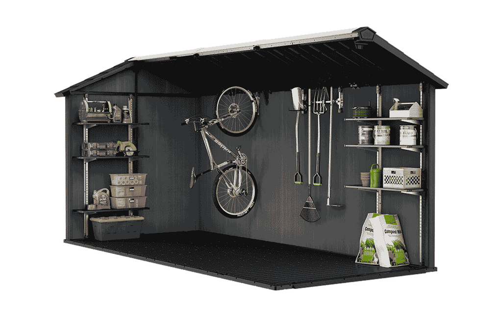 Newton Plus Dual Entry Shed 15x7.5ft - Grey