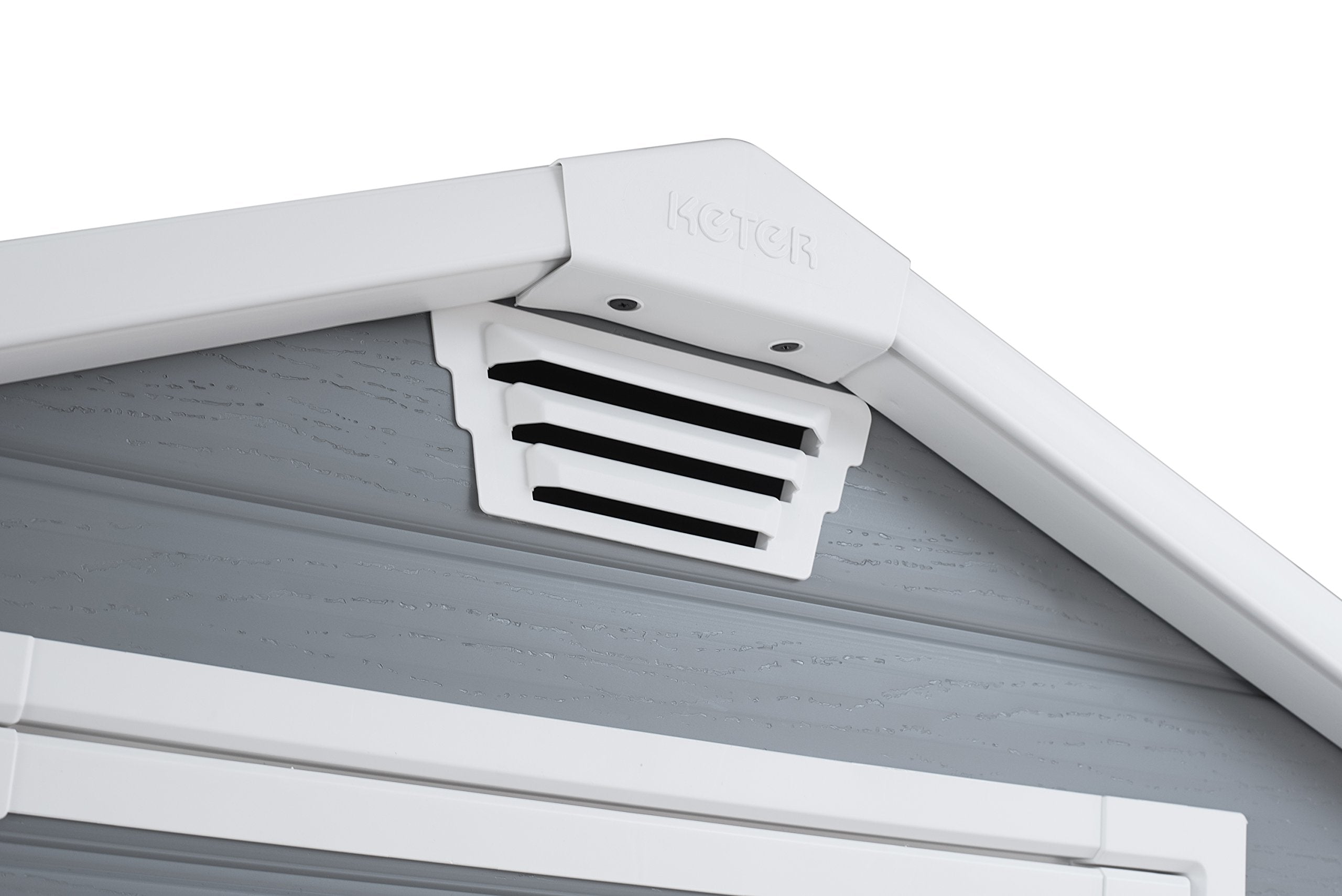 Keter Manor Outdoor Plastic Garden Storage Shed, Grey, 6 x 4 ft