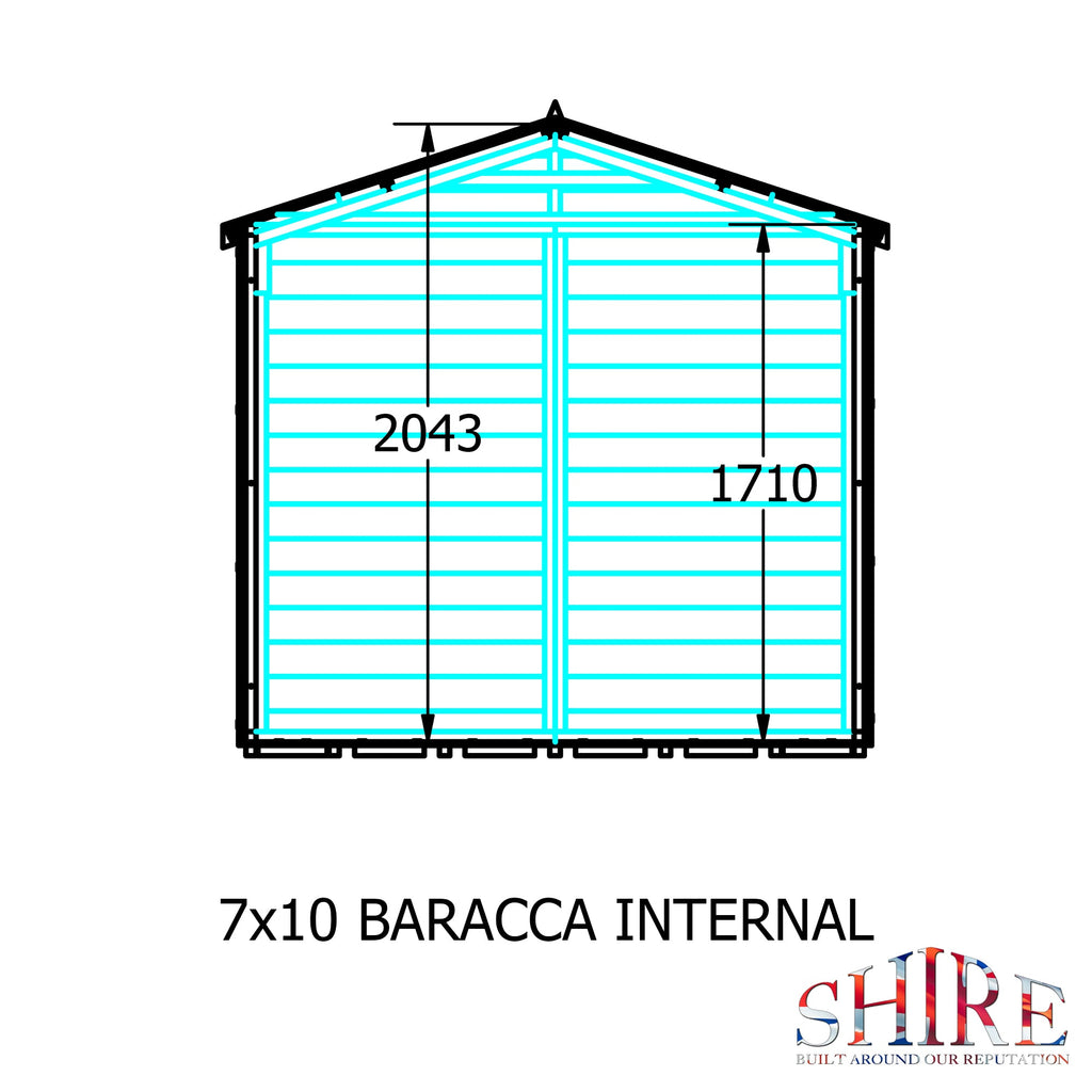 Shire Barraca  10ft x 7ft Shiplap Shed