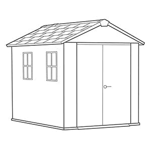Newton Plus Shed 9x7.5ft - Grey