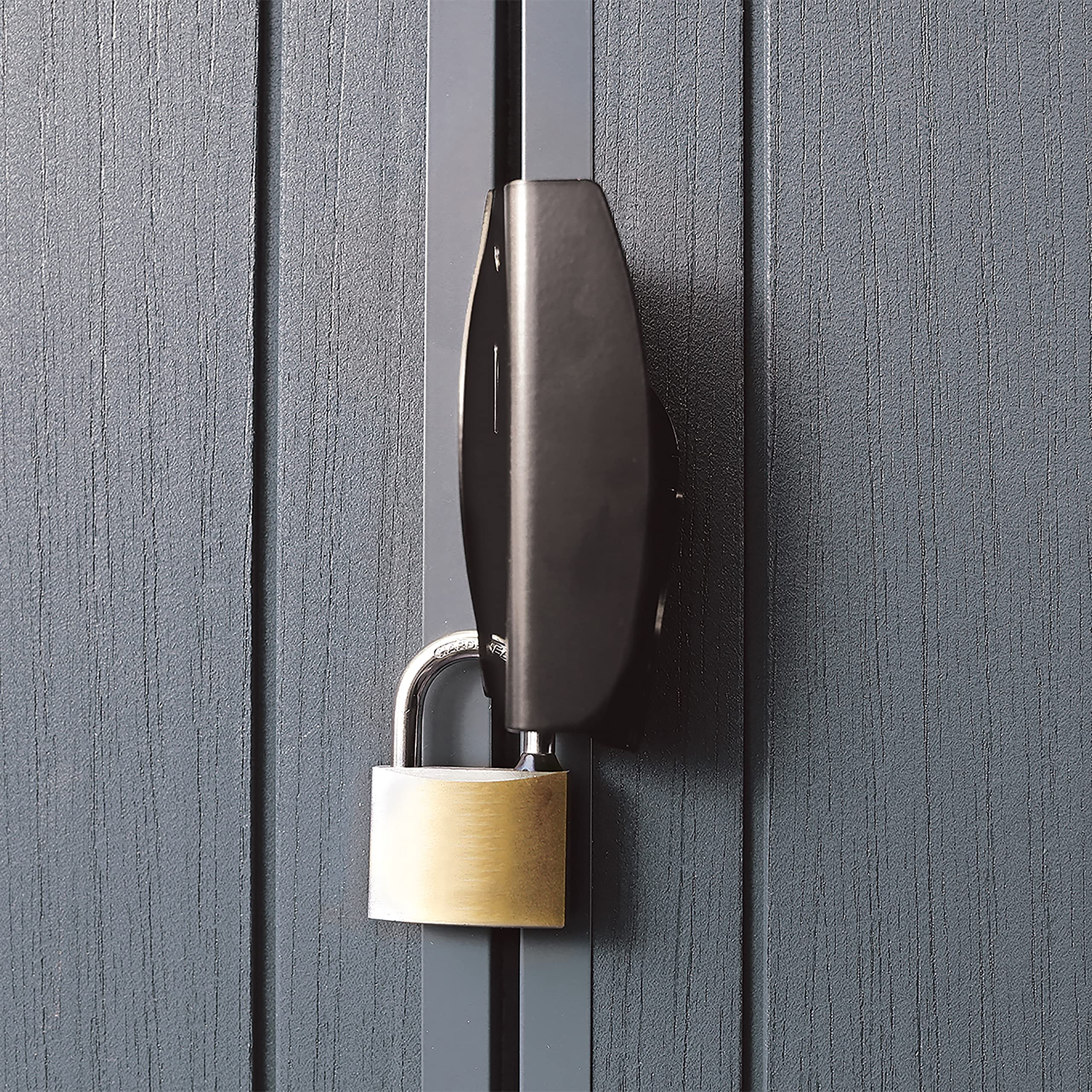 Keter Darwin Outdoor Apex Double Door Garden Storage Shed 6 x 8ft Grey Evotech+ Wood Look and Feel | Fade Free | All Weather Resistant | Safe and Secure | Zero Maintenance | 15 year Warranty