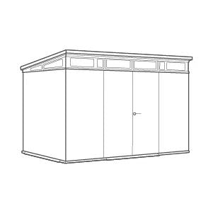 Artisan Pent Shed 11x7ft - Grey