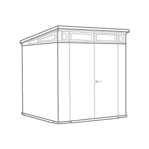 Artisan Pent Shed 7x7ft - Grey