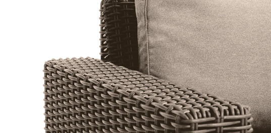 California 3 Seater Chaise Longue Lounge Set - Cappuccino