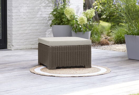 California 3 Seater Chaise Longue Lounge Set - Cappuccino