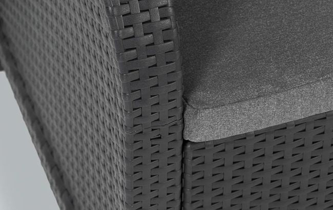 Rosalie 5 seater lounge set with storage table - Grey