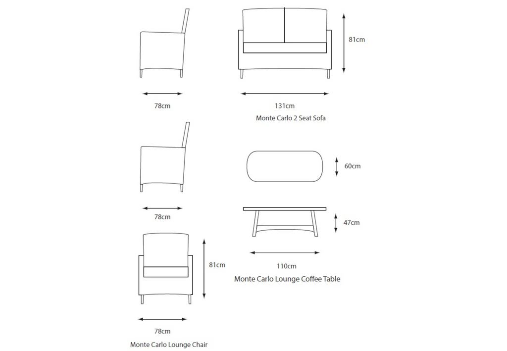 LG Monte Carlo Stone Sofa Lounge Set