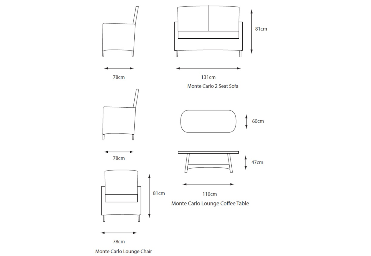 LG Monte Carlo Stone Sofa Lounge Set
