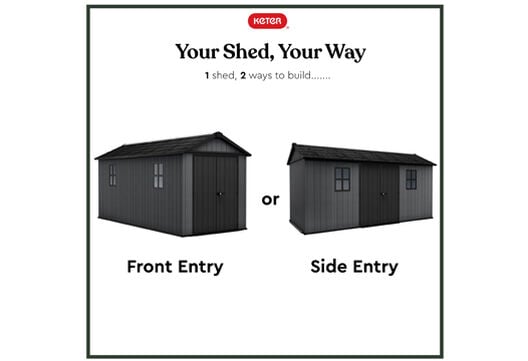 Newton Plus Shed 15x7.5ft - Grey