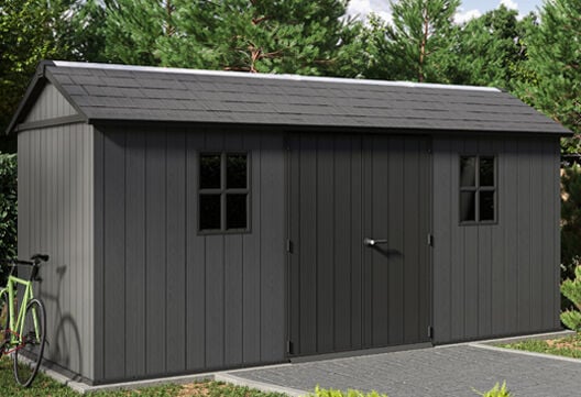 Newton Plus Shed 15x7.5ft - Grey