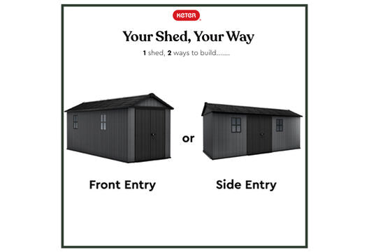 Newton Plus Shed 7.5x17ft - Grey