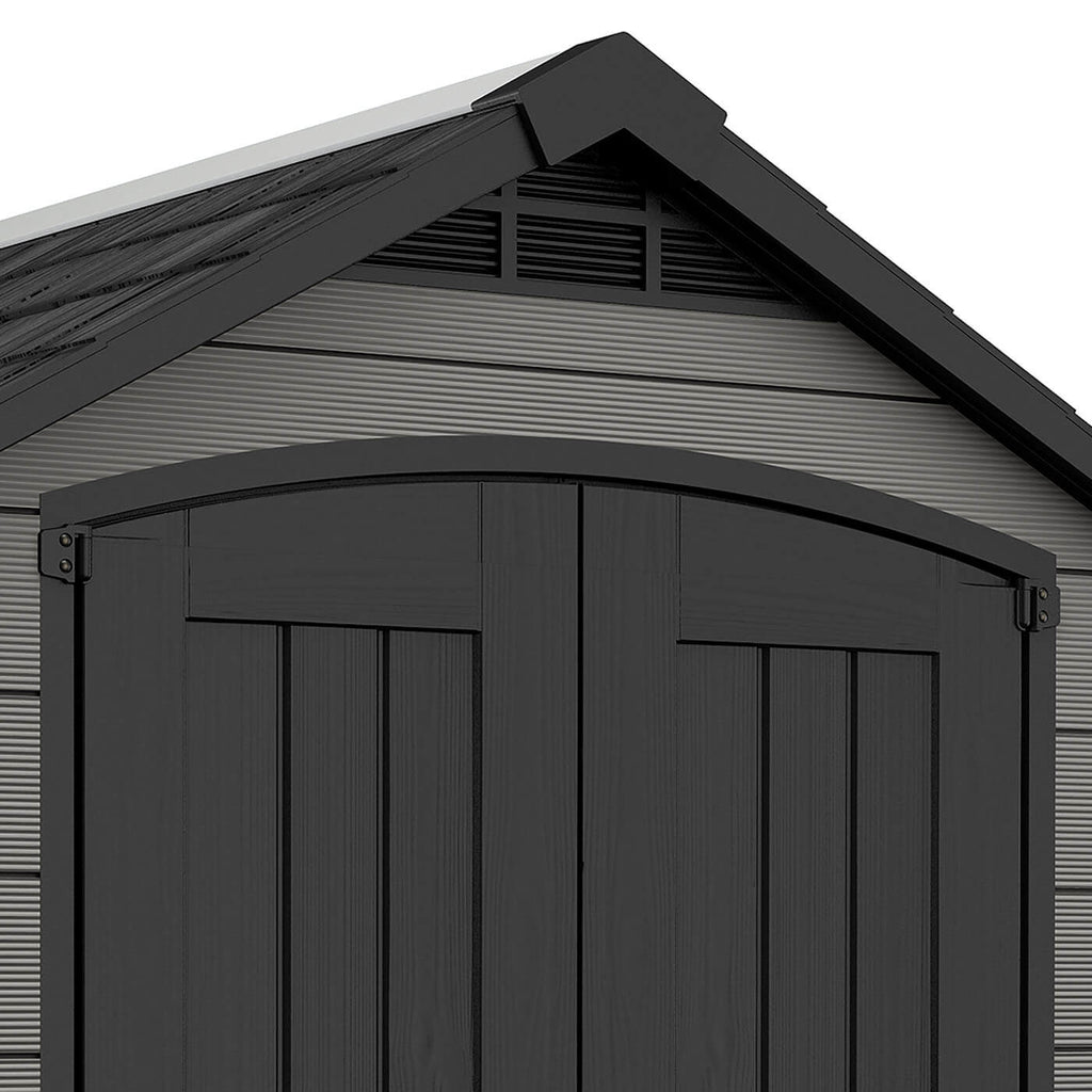 Keter Premier 757 Outdoor Apex Garden Storage Shed 7.5 x 7 feet - Grey