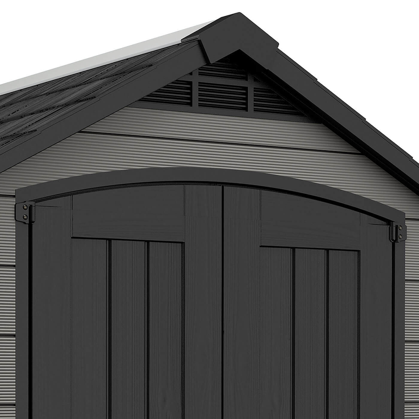 Keter Premier 757 Outdoor Apex Garden Storage Shed 7.5 x 7 feet - Grey