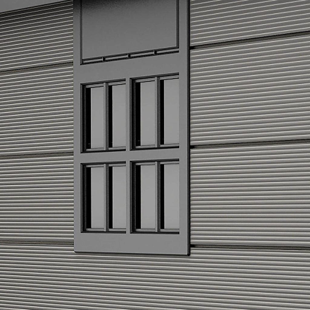 Keter Premier 757 Outdoor Apex Garden Storage Shed 7.5 x 7 feet - Grey