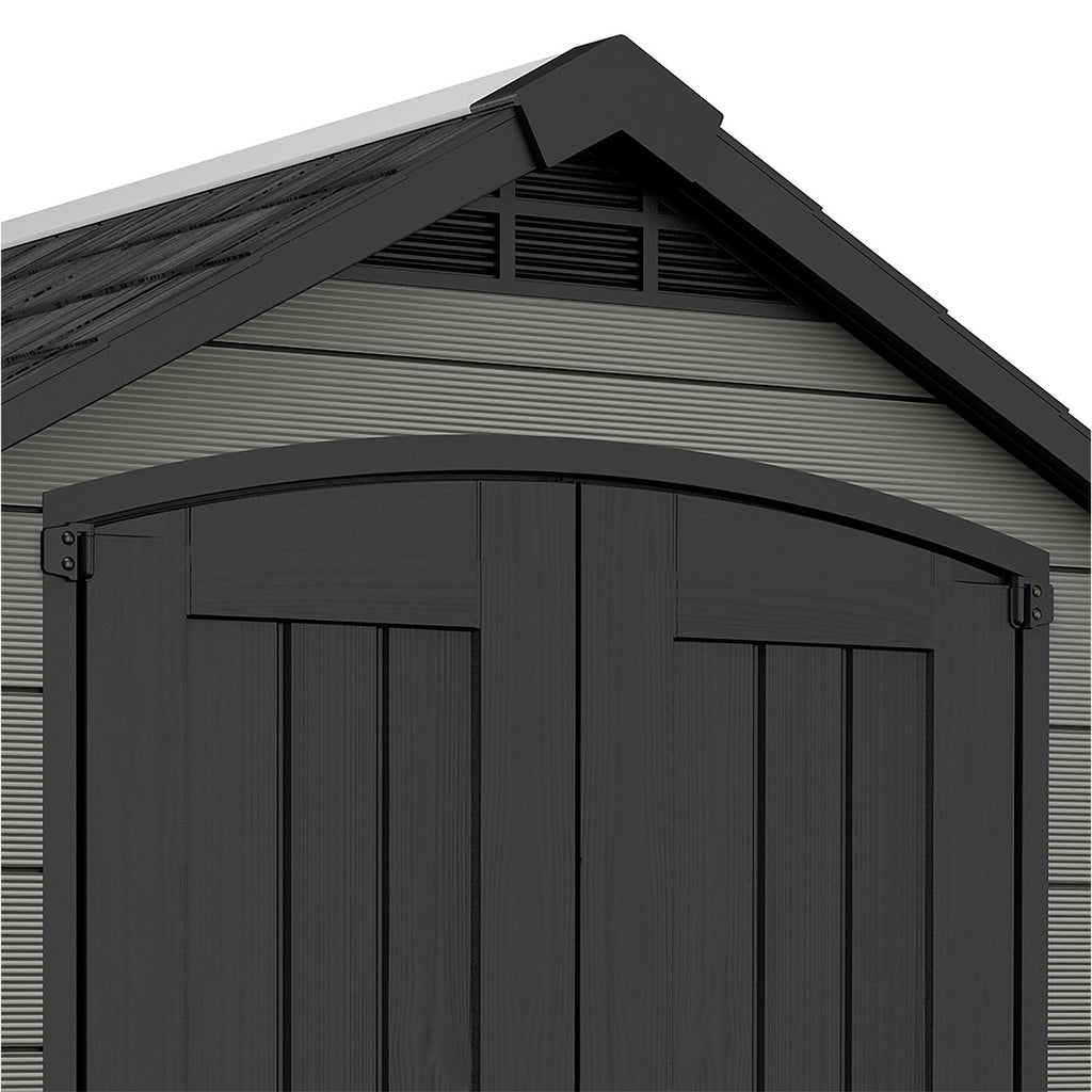 Keter Premier 759 Outdoor Apex Garden Storage Shed 7.5 x 9 feet- Grey