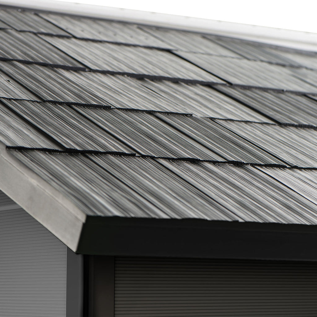 Keter Premier 759 Outdoor Apex Garden Storage Shed 7.5 x 9 feet- Grey