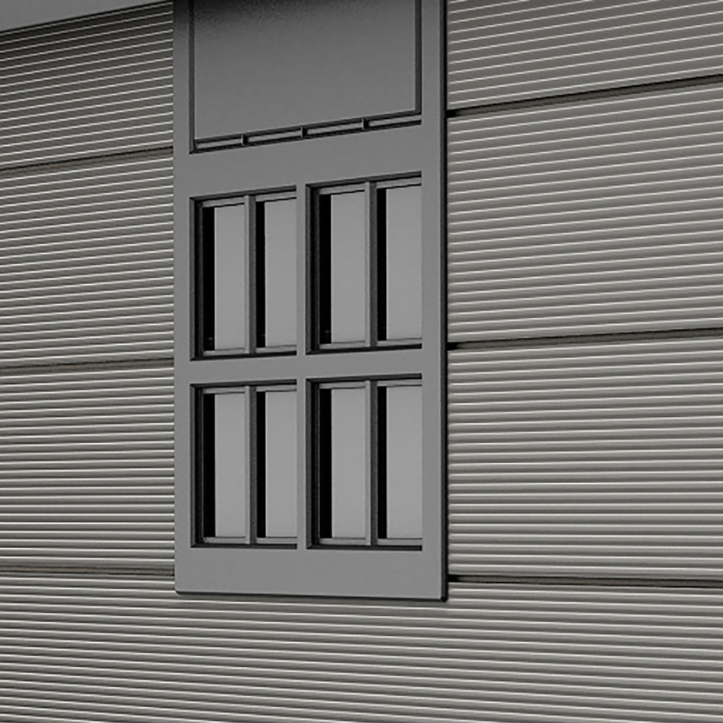 Keter Premier 759 Outdoor Apex Garden Storage Shed 7.5 x 9 feet- Grey