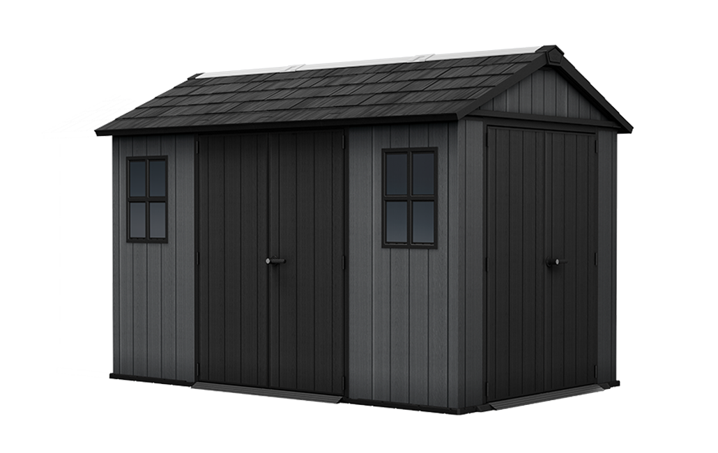 Newton Plus Dual Entry Shed 11x7.5ft - Grey