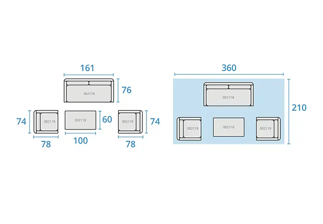 Kettler Charlbury Sofa Lounge Set with Signature Cushions