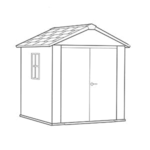 Newton Plus Shed 7.5x7ft - Grey