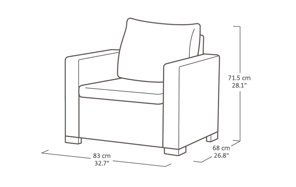 California Balcony Deluxe set - Grey