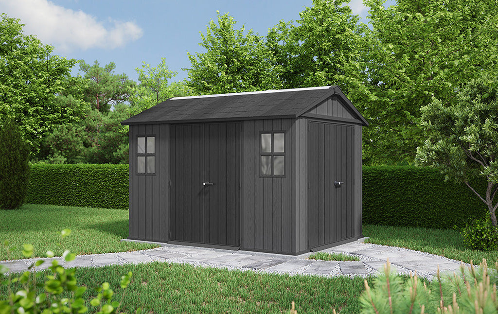 Newton Plus Dual Entry Shed 11x7.5ft - Grey