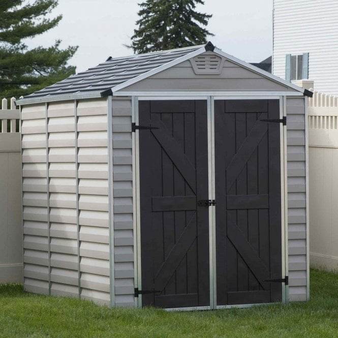 Palram-Canopia SkyLight Plastic Tan Apex Shed 6X8